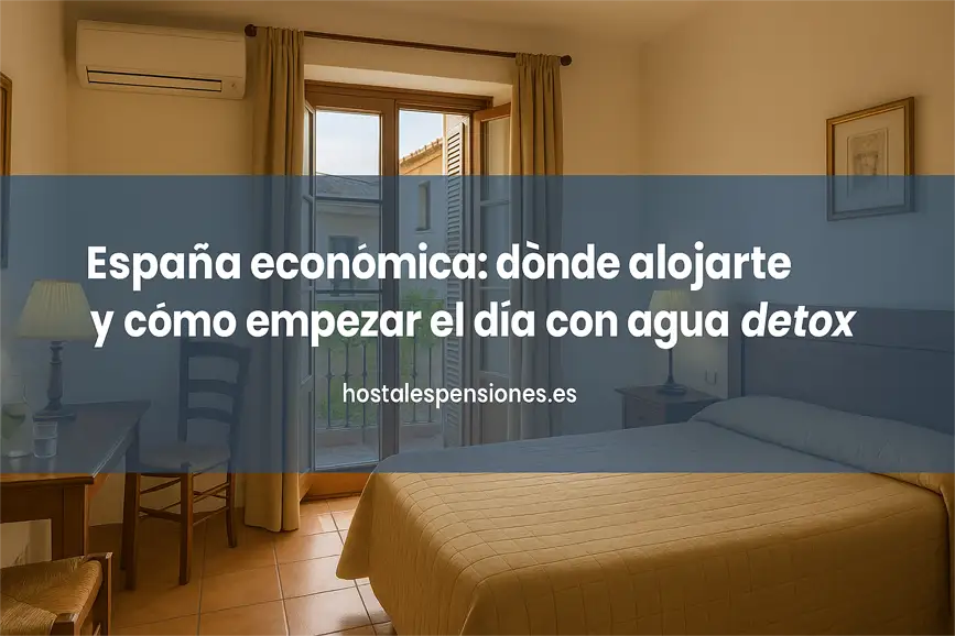 España económica: dónde alojarte y cómo empezar el día con agua detox